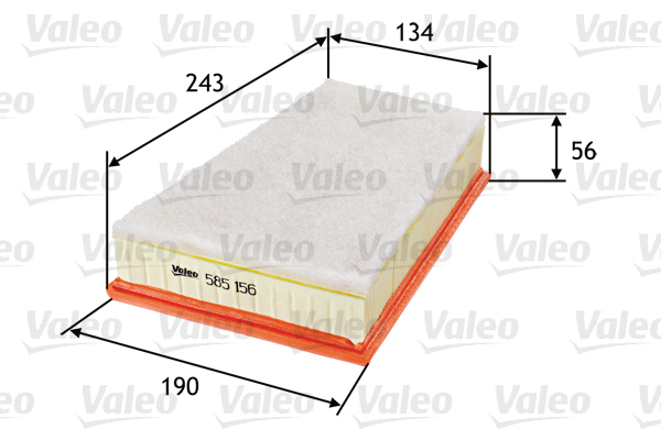 Воздушный фильтр   585156   VALEO