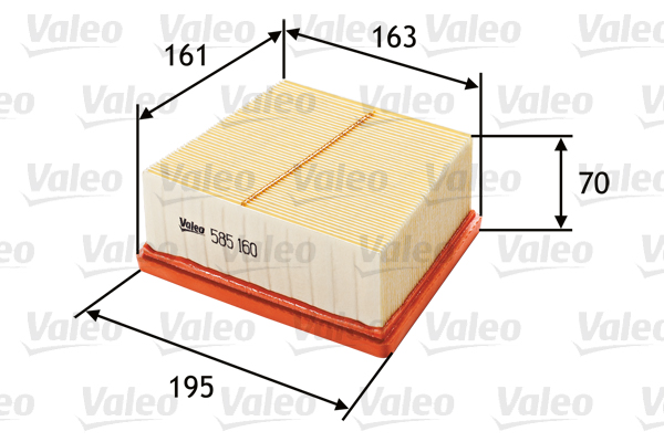 Воздушный фильтр   585160   VALEO