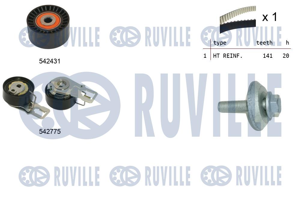 Комплект ремня ГРМ   550395   RUVILLE