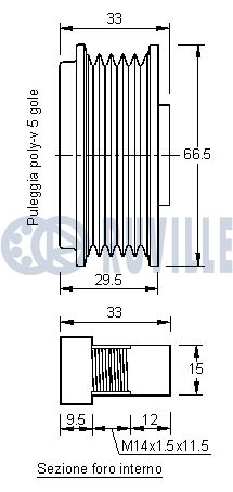 Механизм свободного хода генератора 541865 RUVILLE #1