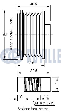 Механізм вільного ходу генератора 541948 RUVILLE #1