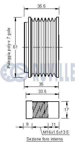 Механізм вільного ходу генератора 542144 RUVILLE #1