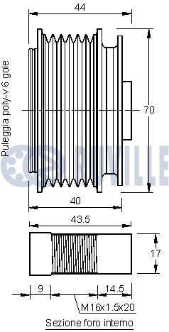 Механизм свободного хода генератора 542153 RUVILLE #1