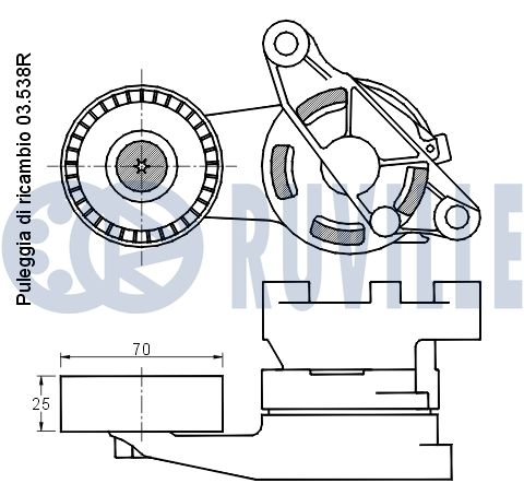 Натяжна планка, поліклиновий ремінь 541409 RUVILLE #1