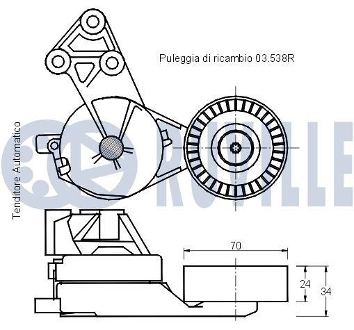 Натяжна планка, поліклиновий ремінь 541456 RUVILLE #1