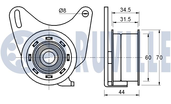 Натяжний ролик, зубчастий ремінь 540307 RUVILLE #1