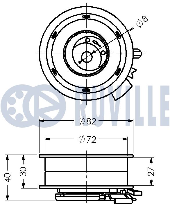 Натяжной ролик, ремень ГРМ 540453 RUVILLE #1