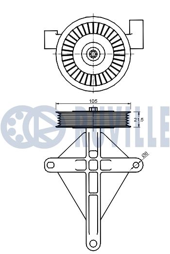 Паразитный / ведущий ролик, поликлиновой ремень 541671 RUVILLE #1