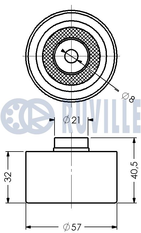 Відвідний/напрямний ролик, зубчастий ремінь 540461 RUVILLE #1