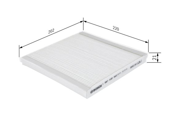 Фільтр, повітря у салоні 1 987 432 063 BOSCH #4