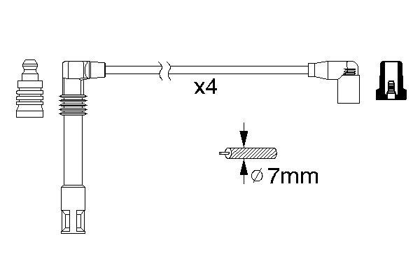Комплект проводів високої напруги 0 986 356 305 BOSCH #4