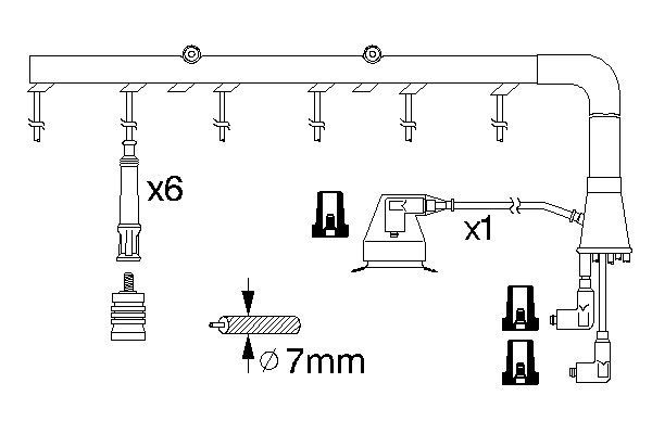 Комплект проводов зажигания 0 986 356 322 BOSCH #4
