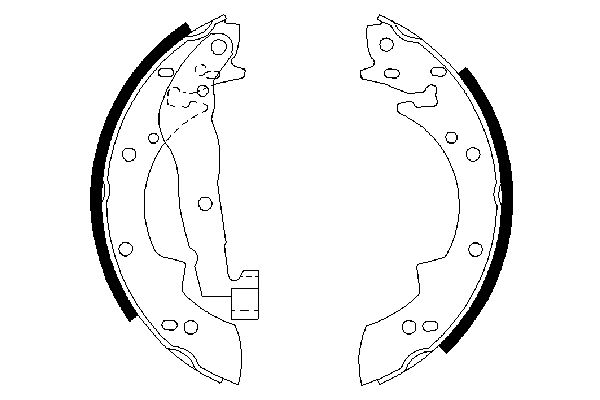 Комплект гальмівних колодок   0 986 487 076   BOSCH
