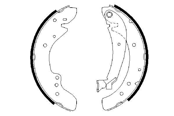 Комплект гальмівних колодок   0 986 487 521   BOSCH