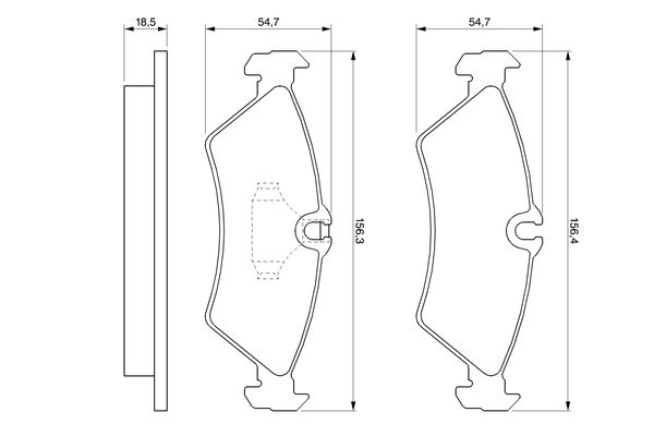 Комплект гальмівних накладок, дискове гальмо 0 986 424 219 BOSCH #6