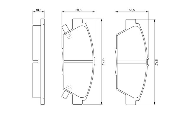 Комплект тормозных колодок, дисковый тормоз   0 986 424 289   BOSCH