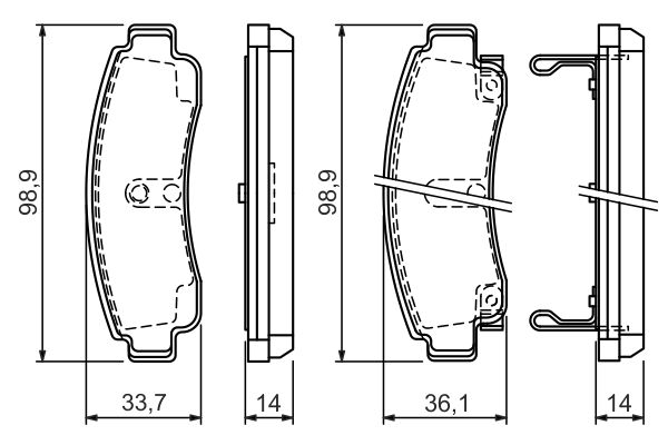 Комплект тормозных колодок, дисковый тормоз   0 986 424 299   BOSCH