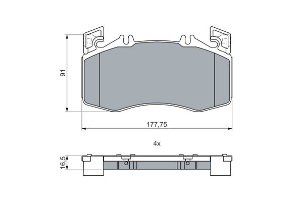 Комплект тормозных колодок, дисковый тормоз   0 986 460 024   BOSCH