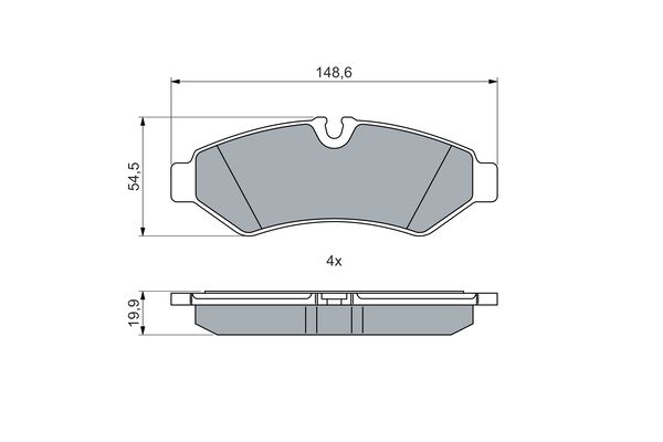 Комплект гальмівних накладок, дискове гальмо   0 986 460 026   BOSCH