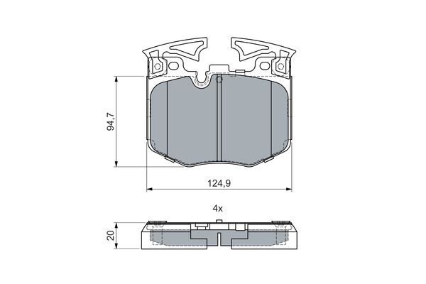 Комплект тормозных колодок, дисковый тормоз   0 986 460 060   BOSCH