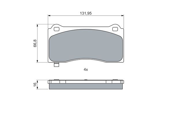 Комплект тормозных колодок, дисковый тормоз   0 986 460 084   BOSCH