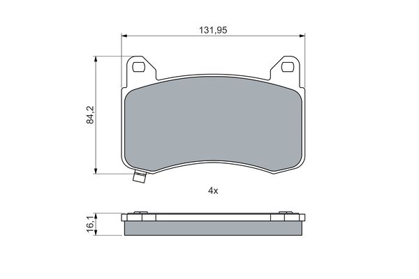 Комплект тормозных колодок, дисковый тормоз   0 986 460 085   BOSCH