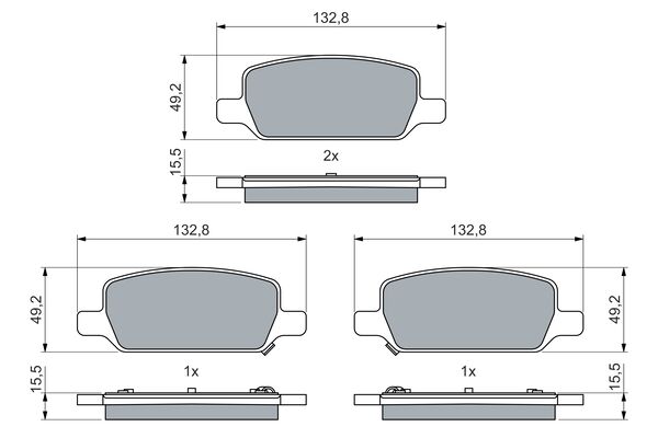 Комплект тормозных колодок, дисковый тормоз   0 986 460 086   BOSCH