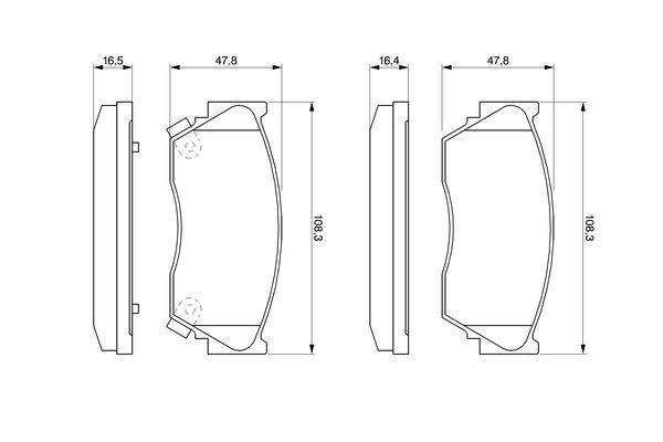 Комплект гальмівних накладок, дискове гальмо 0 986 460 997 BOSCH #4