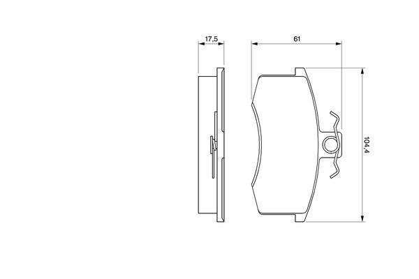 Комплект тормозных колодок, дисковый тормоз 0 986 491 700 BOSCH #6