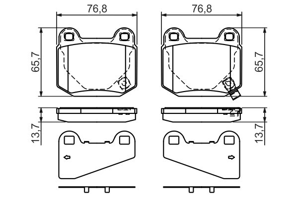 Комплект тормозных колодок, дисковый тормоз   0 986 494 229   BOSCH