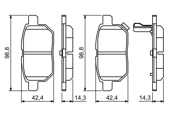 Комплект тормозных колодок, дисковый тормоз 0 986 494 255 BOSCH #6