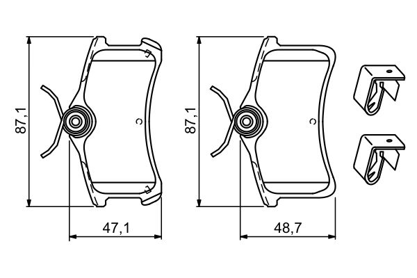 Комплект тормозных колодок, дисковый тормоз   0 986 494 274   BOSCH