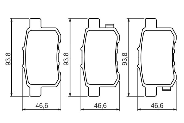 Комплект тормозных колодок, дисковый тормоз 0 986 494 338 BOSCH #6