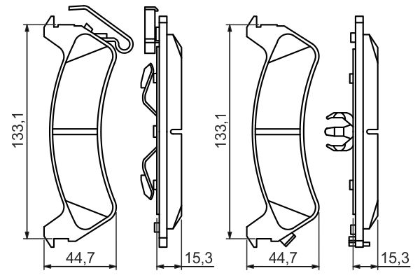 Комплект тормозных колодок, дисковый тормоз   0 986 494 348   BOSCH