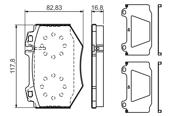 Комплект тормозных колодок, дисковый тормоз   0 986 494 352   BOSCH