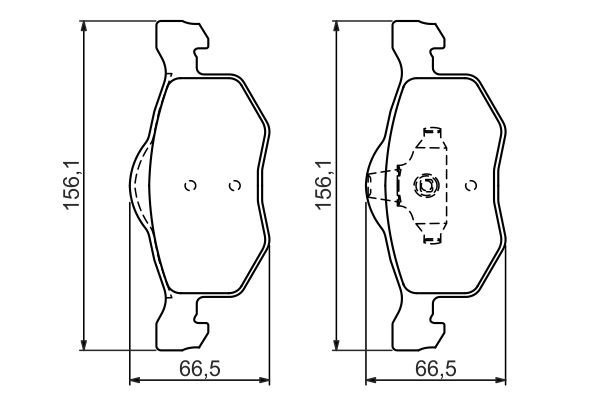 Комплект гальмівних накладок, дискове гальмо   0 986 494 361   BOSCH