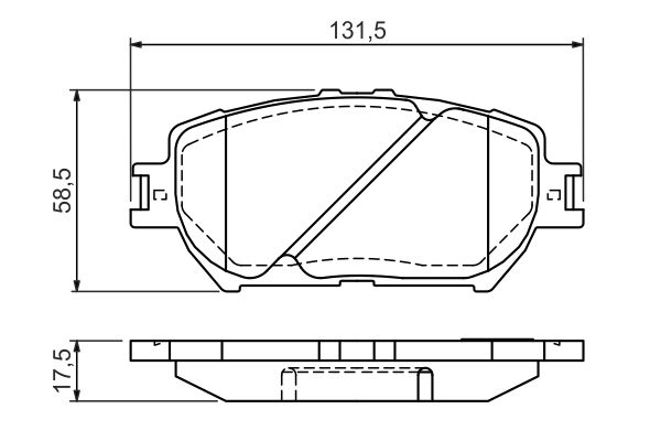 Комплект тормозных колодок, дисковый тормоз   0 986 494 363   BOSCH