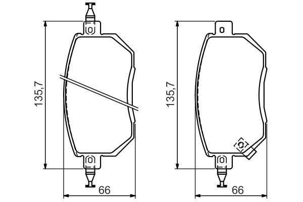 Комплект тормозных колодок, дисковый тормоз   0 986 494 366   BOSCH