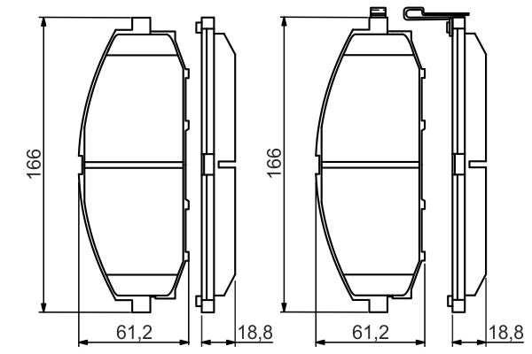 Комплект тормозных колодок, дисковый тормоз   0 986 494 560   BOSCH