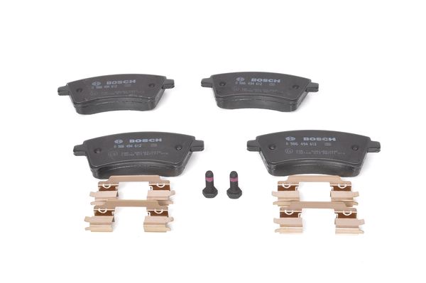 Комплект тормозных колодок, дисковый тормоз 0 986 494 612 BOSCH #5