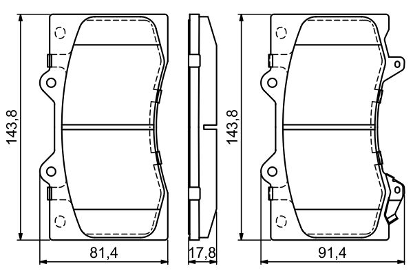 Комплект тормозных колодок, дисковый тормоз   0 986 494 693   BOSCH