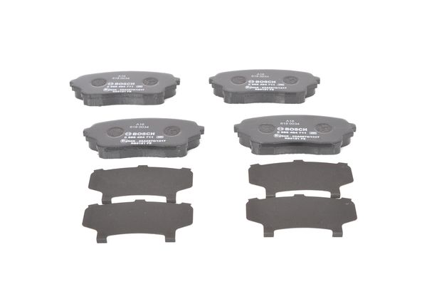 Комплект гальмівних накладок, дискове гальмо 0 986 494 711 BOSCH #5