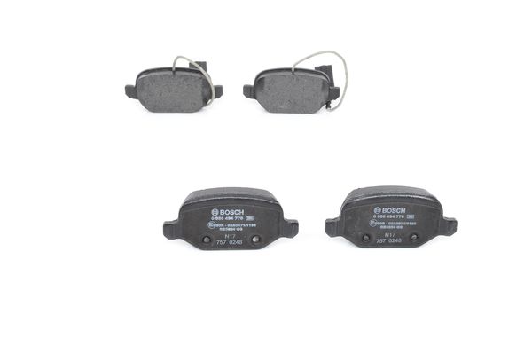 Комплект гальмівних накладок, дискове гальмо 0 986 494 776 BOSCH #2