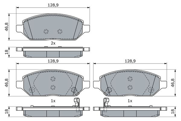 Комплект тормозных колодок, дисковый тормоз   0 986 494 906   BOSCH