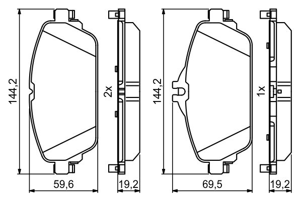 Комплект тормозных колодок, дисковый тормоз   0 986 494 951   BOSCH