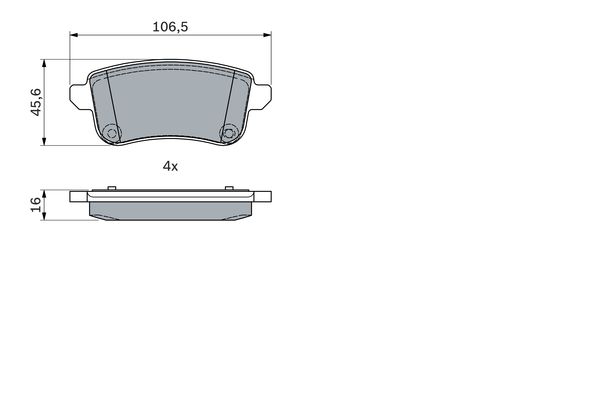 Комплект тормозных колодок, дисковый тормоз   0 986 494 978   BOSCH