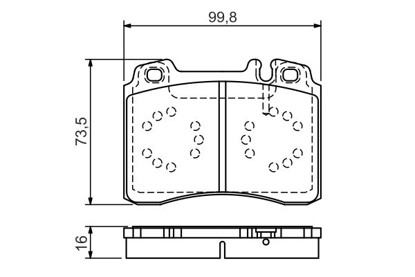 Комплект тормозных колодок, дисковый тормоз   0 986 495 057   BOSCH