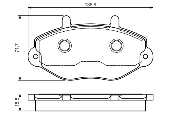 Комплект гальмівних накладок, дискове гальмо   0 986 495 112   BOSCH