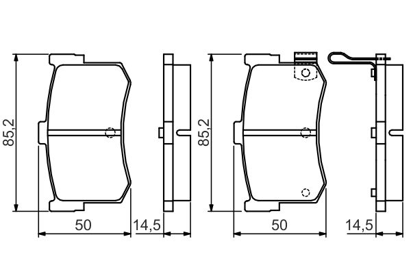 Комплект тормозных колодок, дисковый тормоз   0 986 495 121   BOSCH