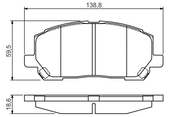 Комплект тормозных колодок, дисковый тормоз   0 986 495 126   BOSCH